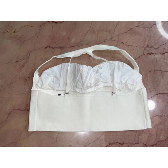 JACQUEMUS Le Bandeau Frivolli Top in Off White 40 New Womens Cropped Bralette - Picture 8 of 14